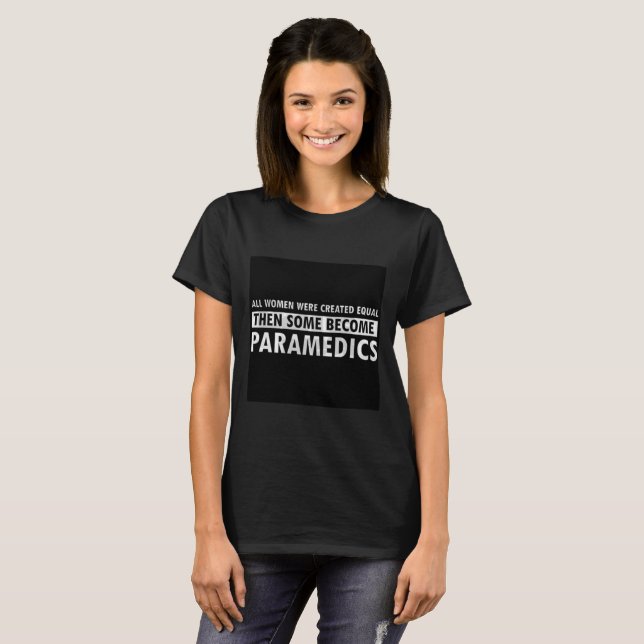T-shirt Paramédico feminino (Frente Completa)