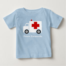 T-shirt Paramédico futuro branco da ambulância | de