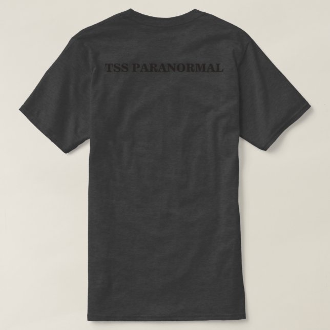 T-shirt Paranormal Subdued do TSS preto (Verso do Design)