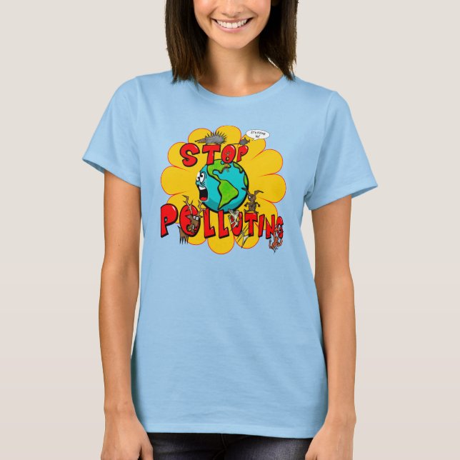 T-shirt Parar de poluir (Frente)