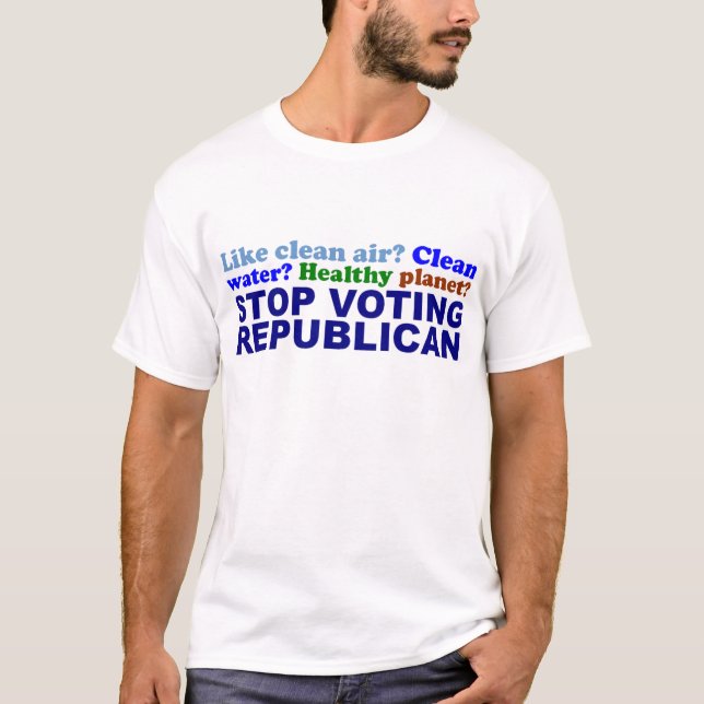 T-SHIRT PARE DE VOTAR O REPUBLICANO (Frente)