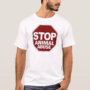 T-shirt Pare o abuso animal