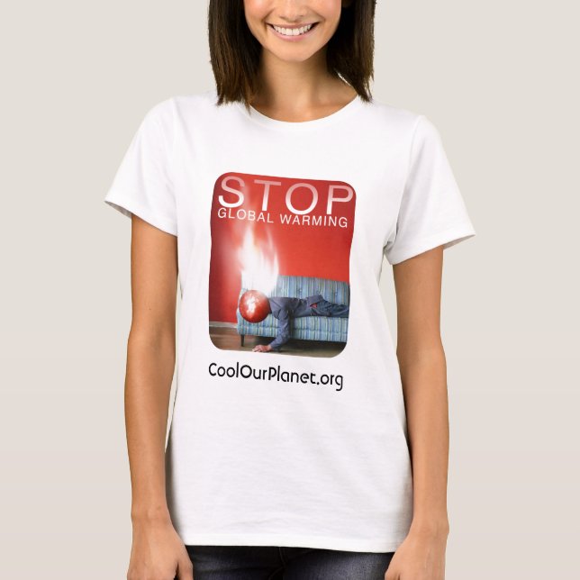 T-shirt Pare o aquecimento global (Frente)