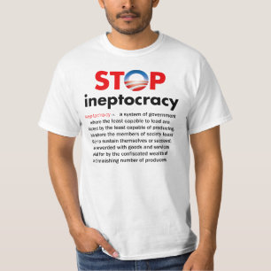 T-shirt Pare o Ineptocracy de Obama