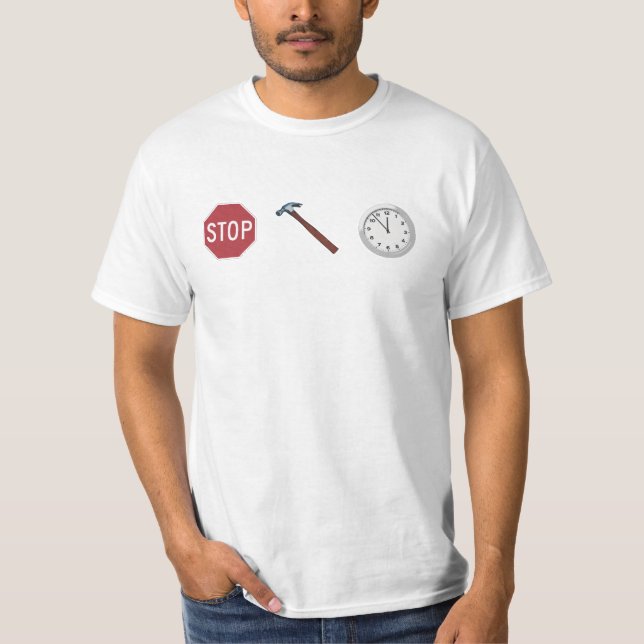 T-shirt Pare o tempo do martelo (Frente)