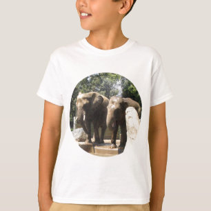 T-shirt Pares da camisola do miúdo dos elefantes