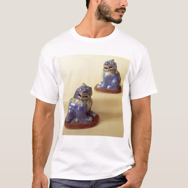 T-shirt Pares de cães chineses do cloisonne, século XVIII (Frente)