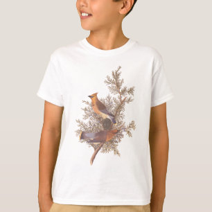T-shirt Pares do pássaro do Waxwing de cedro de Audubon n