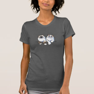 T-shirt Pares dos gatos de Ragdoll de Fora-Trela Art™ da