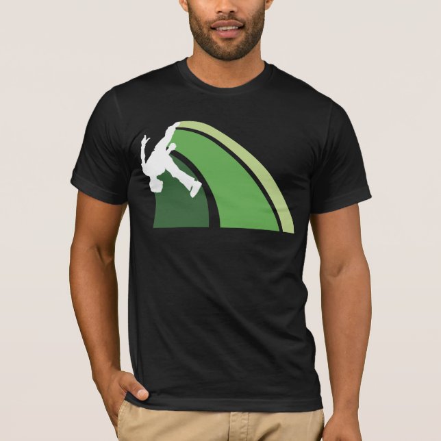 T-shirt Parkour alinha o verde (Frente)