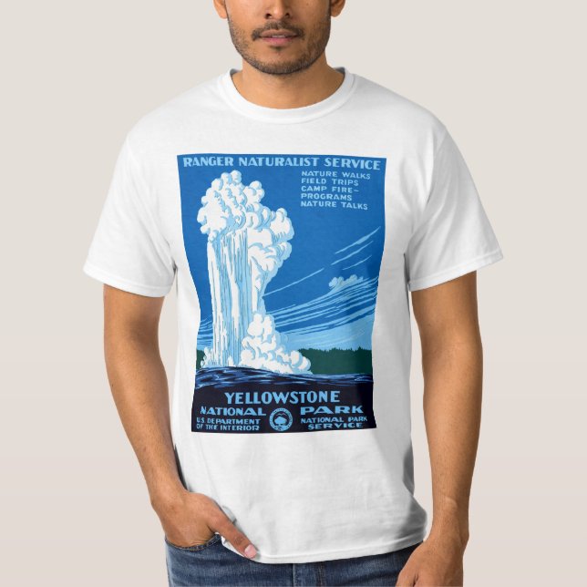 T-shirt Parque nacional de Yellowstone (Frente)
