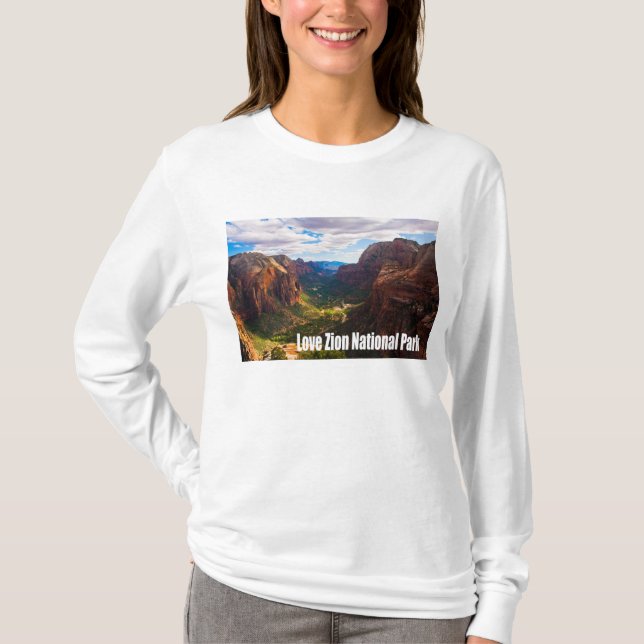 T-shirt Parque nacional de Zion do amor (Frente)