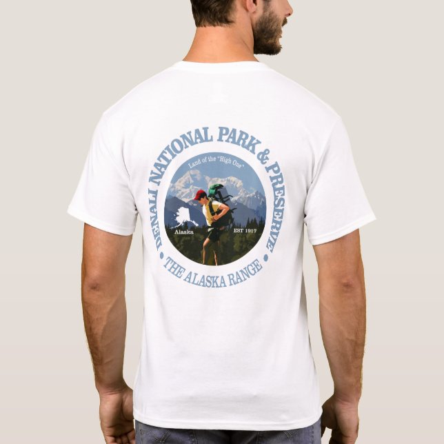T-shirt Parque Nacional Denali (Hiker C) (Verso)