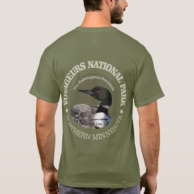 T-shirt Parque Nacional dos Voyageurs (Loon) (Verso)