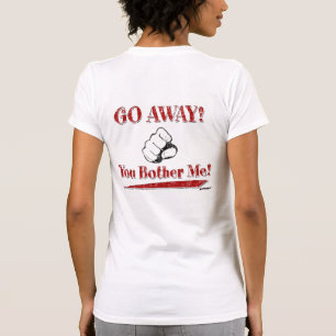 T-shirt PARTA! Você incomoda-me! Vermelho - traseiro