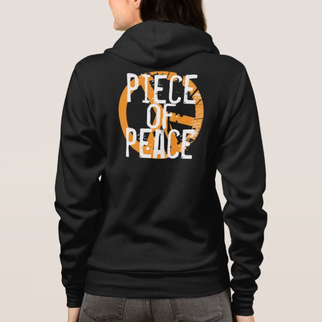 T-shirt parte de hoodie da paz (Verso)
