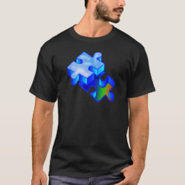T-shirt parte do quebra-cabeça do autismo 3d