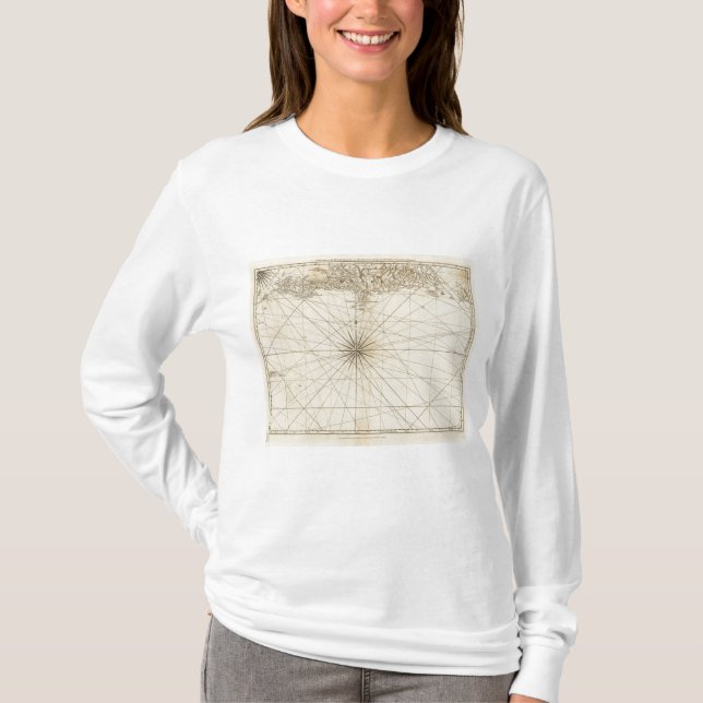 T-shirt Parte sul da rua Domingo ou Hispaniola (Frente)