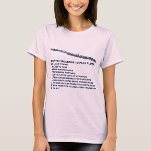 T-shirt Parte superior 10 da flauta