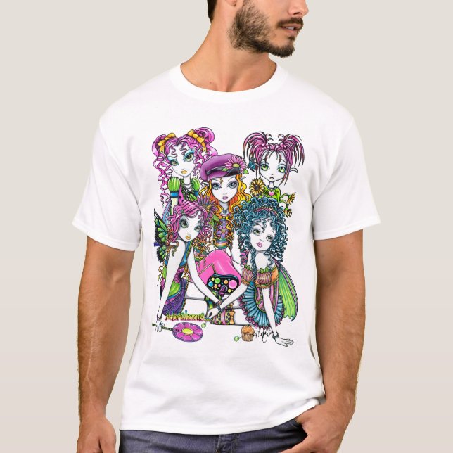 T-shirt Parte superior das fadas do partido dos doces do (Frente)