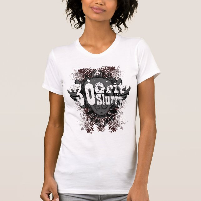 T-shirt parte superior do camisol da pasta do grão das (Frente)