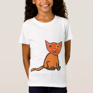 T-shirt Parte superior do gato do gengibre