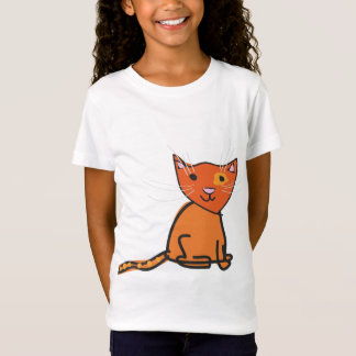 T-shirt Parte superior do gato do gengibre