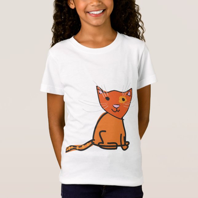T-shirt Parte superior do gato do gengibre (Frente)