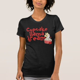 T-shirt Parte superior do pijama do lama do cupcake