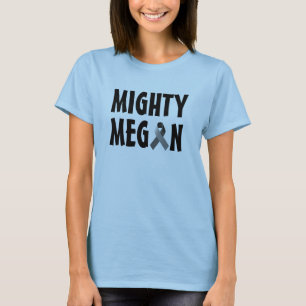 T-shirt Parte superior poderosa do azul de Megan