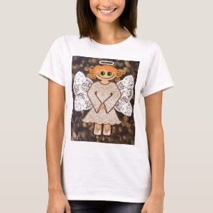 T-shirt Parte superior Strappy do design do anjo da terra