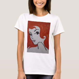 T-shirt Parte traseira de Pippi da pintura do Redhead