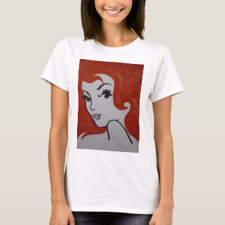 T-shirt Parte traseira de Pippi da pintura do Redhead