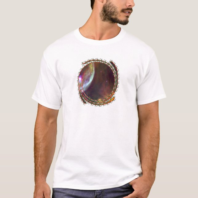 T-shirt partículas no espaço profundo (Frente)