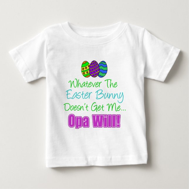 T-shirt Páscoa Bunny Opa Will (Frente)