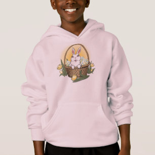 T-shirt Páscoa Hoodie Easter Bunny Basket Kid