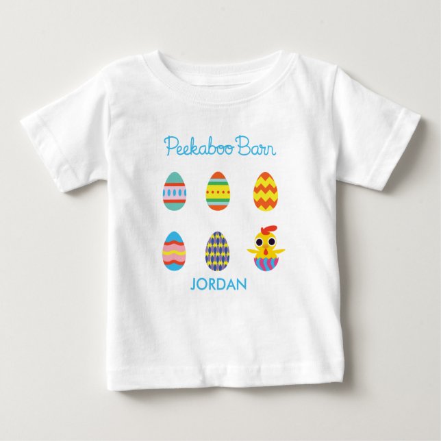 T-shirt Páscoa Peekaboo Barn | Ovos de Páscoa 2 (Frente)