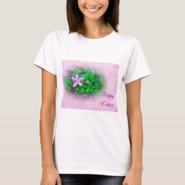T-shirt Páscoa Saudações Depford Pink Wildflower