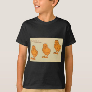T-shirt Páscoa saudações Pintinhos bege