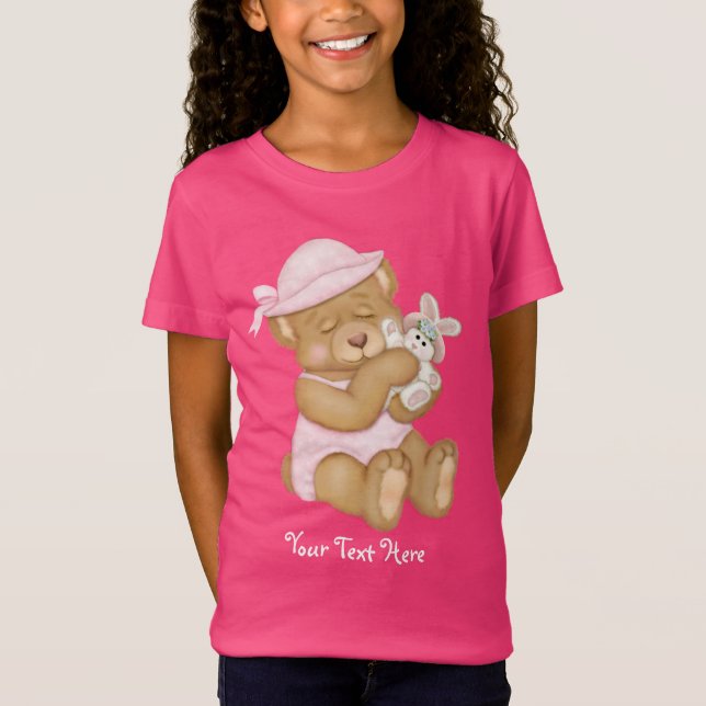 T-shirt Páscoa ursinho Girl (Frente)