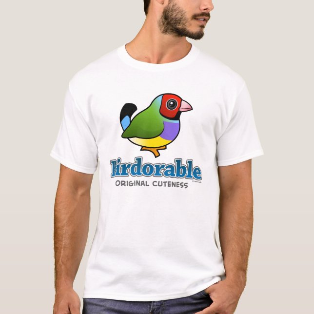 T-shirt Passarinho original de Gouldian do Cuteness (Frente)