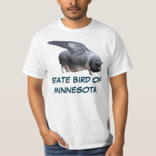 T-SHIRT PÁSSARO DE ESTADO DE MINNESOTA: O PORCO