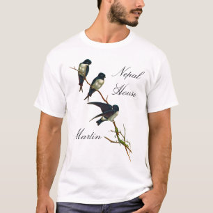 T-shirt Pássaro do vintage de Martin de casa de Nepal por