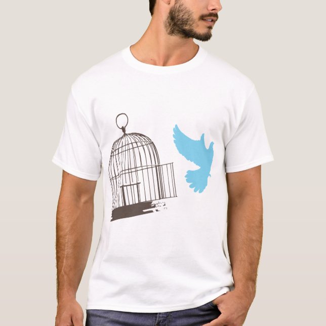 T-shirt Pássaro livre (Frente)