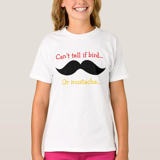 T-Shirt 'Pássaro ou bigode' (Frente)