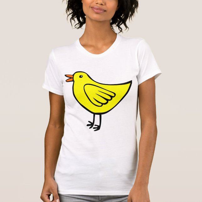 T-shirt Pássaro Pequeno - Amarelo (Frente)