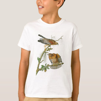 T-shirt pássaros Vermelho-empurrados de John Audubon do