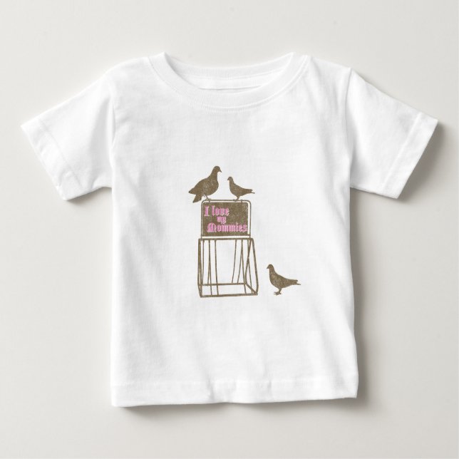 T-shirt Passear de bicicleta com mamães (Frente)
