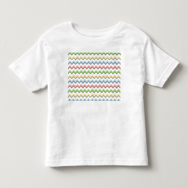 T-shirt Pastel Chevron-Drop Shadow por Shirley Taylor (Frente)