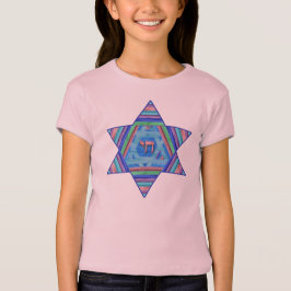 T-shirt Pastel de Chai da estrela de David dos